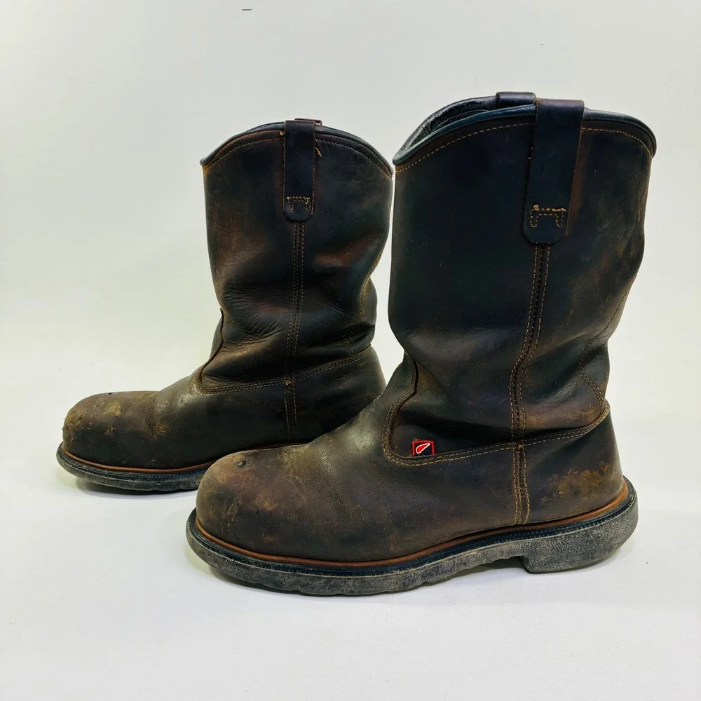 Red Wing 2272 DynaForce Mens 10 E2 Brown Leather Steel Toe Work Boots USA Made